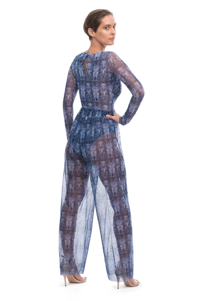 Snake Blue Beach Pants