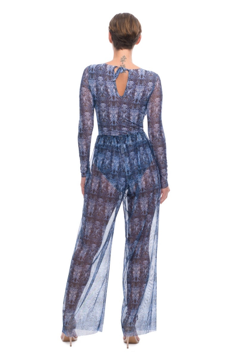 Snake Blue Beach Pants