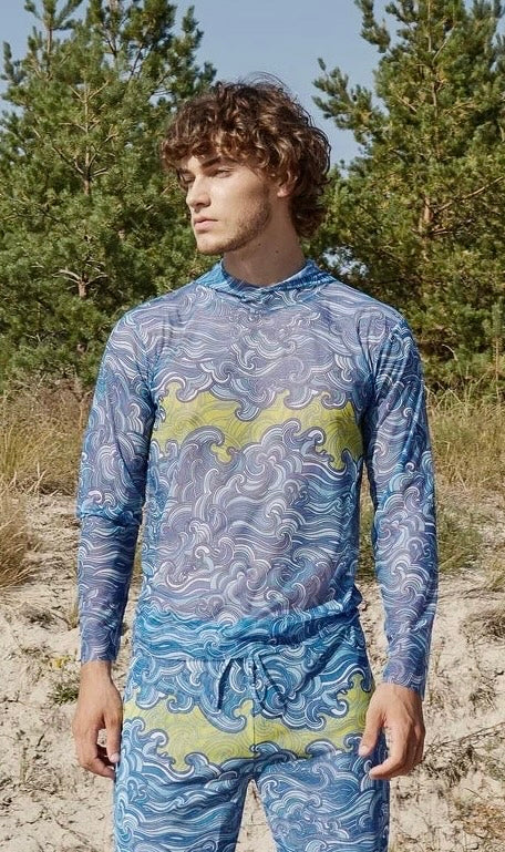 Waves T-Shirt with Hood