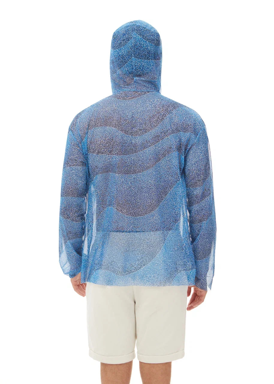 Waves Mosaic T-Shirt with Hood