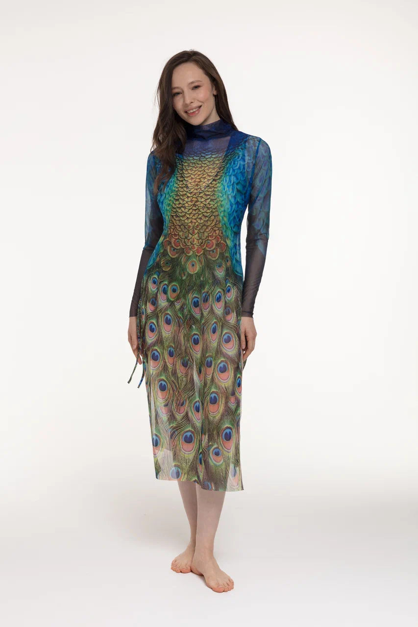 Peacock Mayura Sleeveless Swimsuit with V-neck