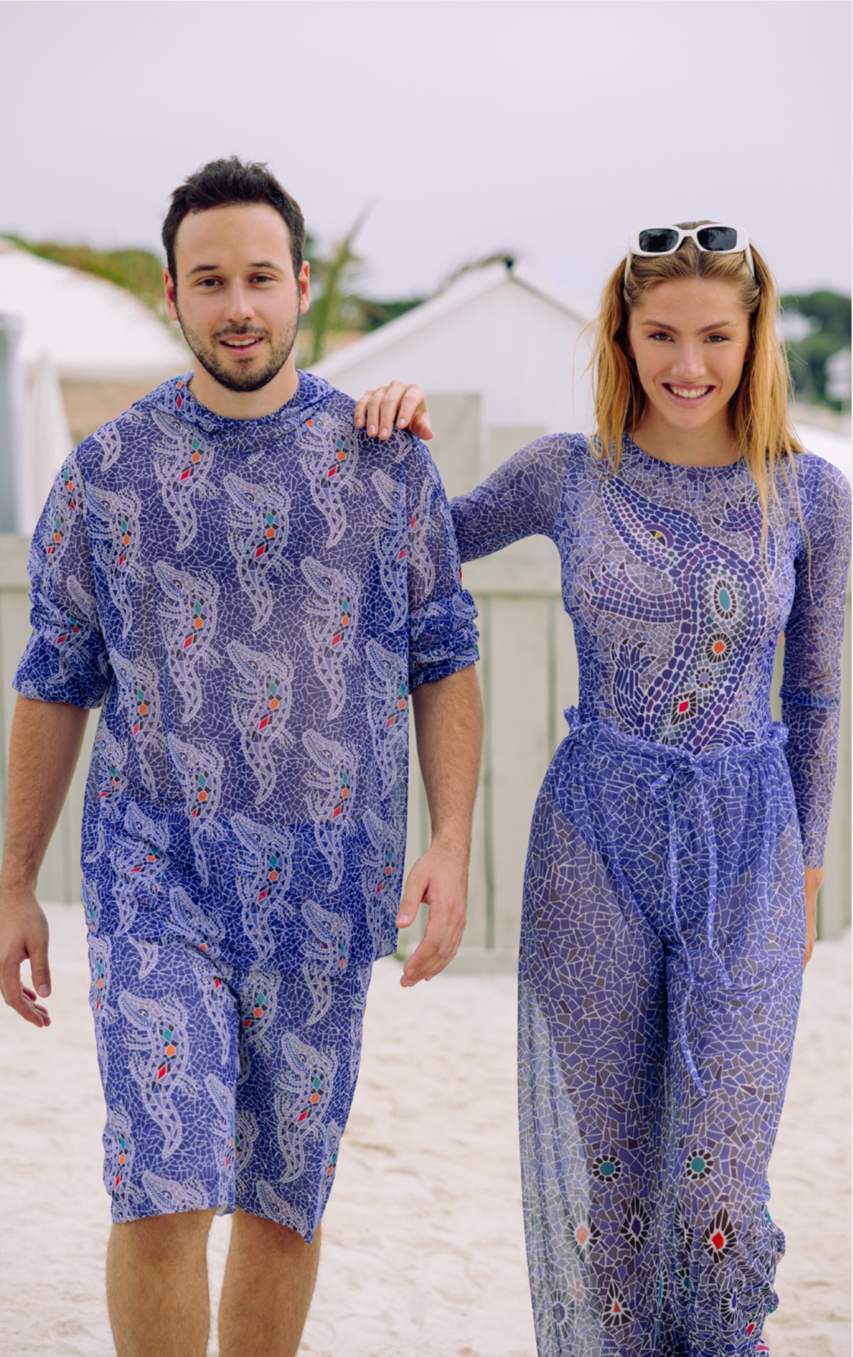 Crocodile Purple One-Piece Swimsuit