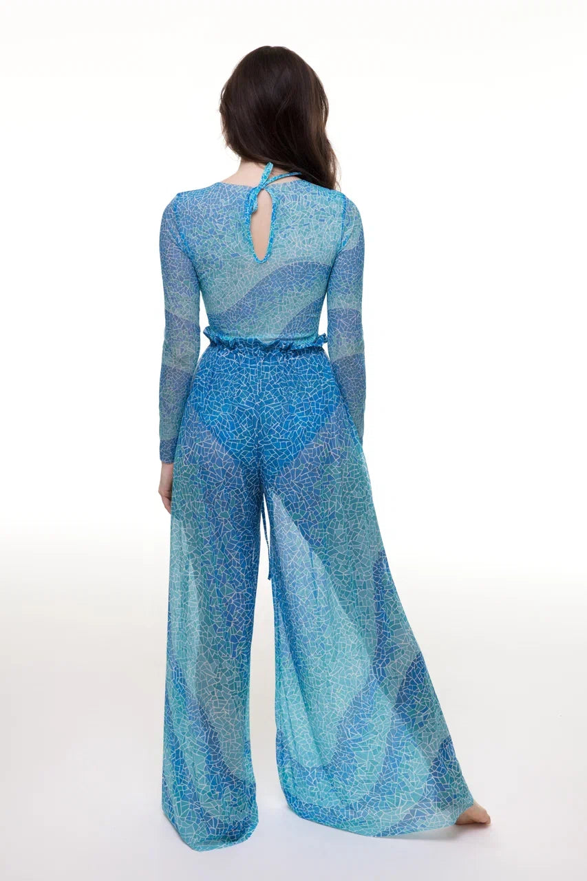 Wave Mosaic Beach Pants