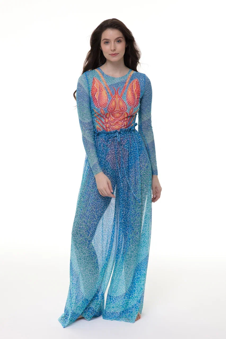 Wave Mosaic Beach Pants