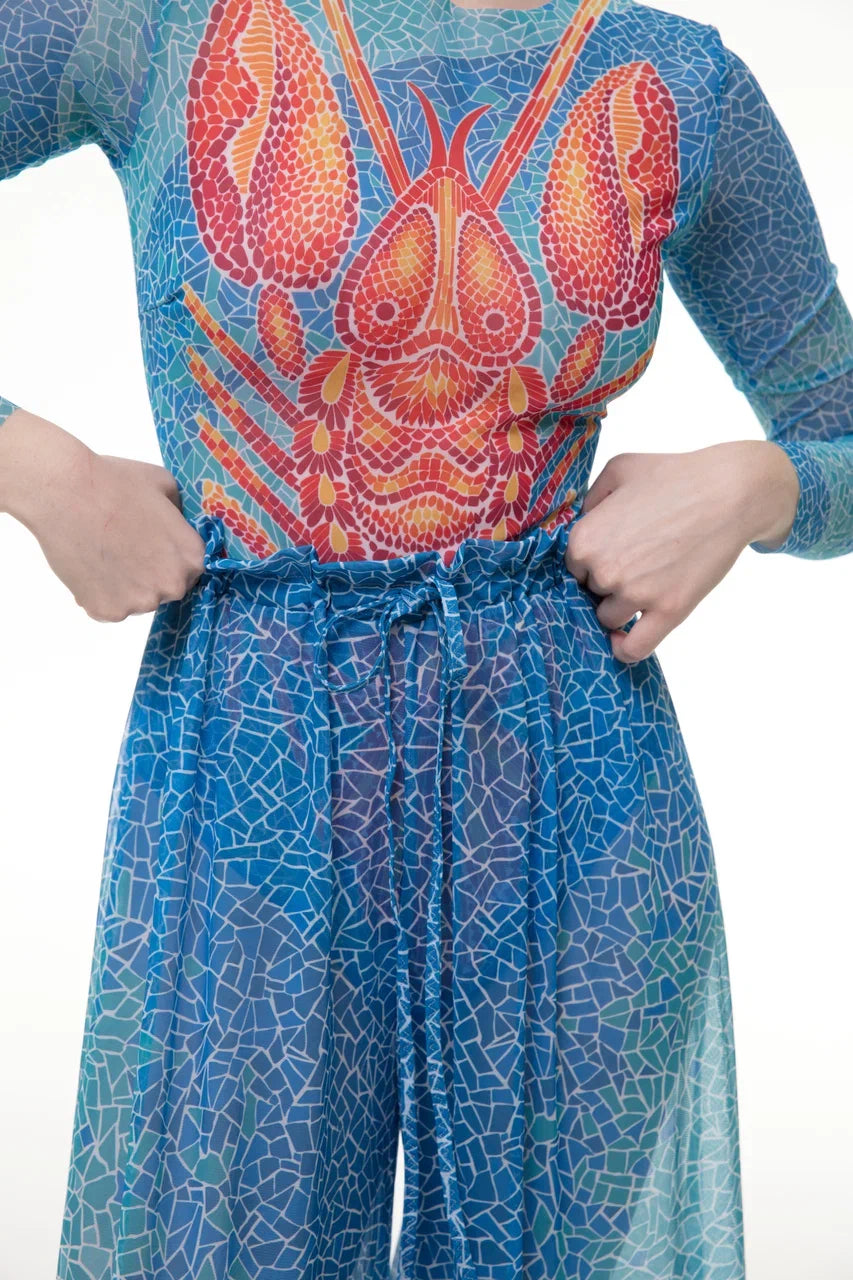 Wave Mosaic Beach Pants