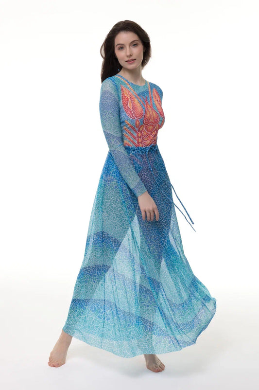 Wave Mosaic Beach Skirt