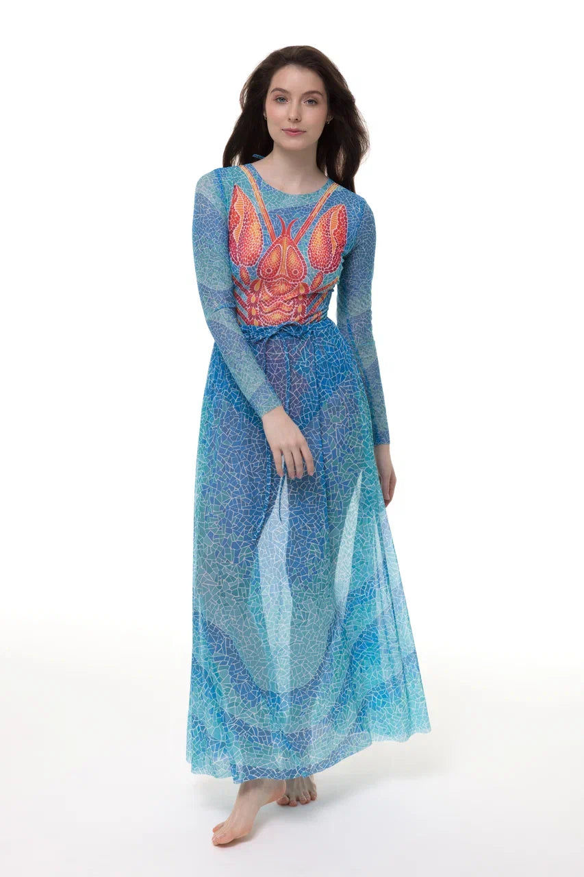 Wave Mosaic Beach Skirt