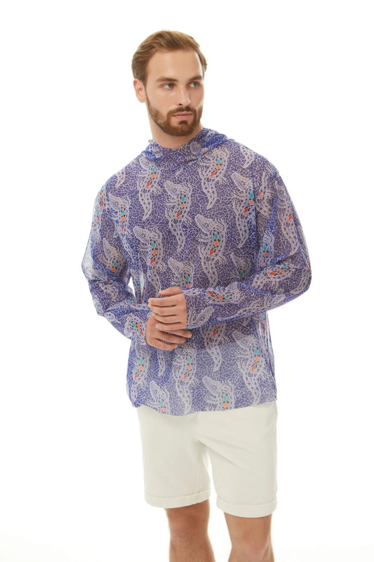 Crocodile Purple T-Shirt with Hood