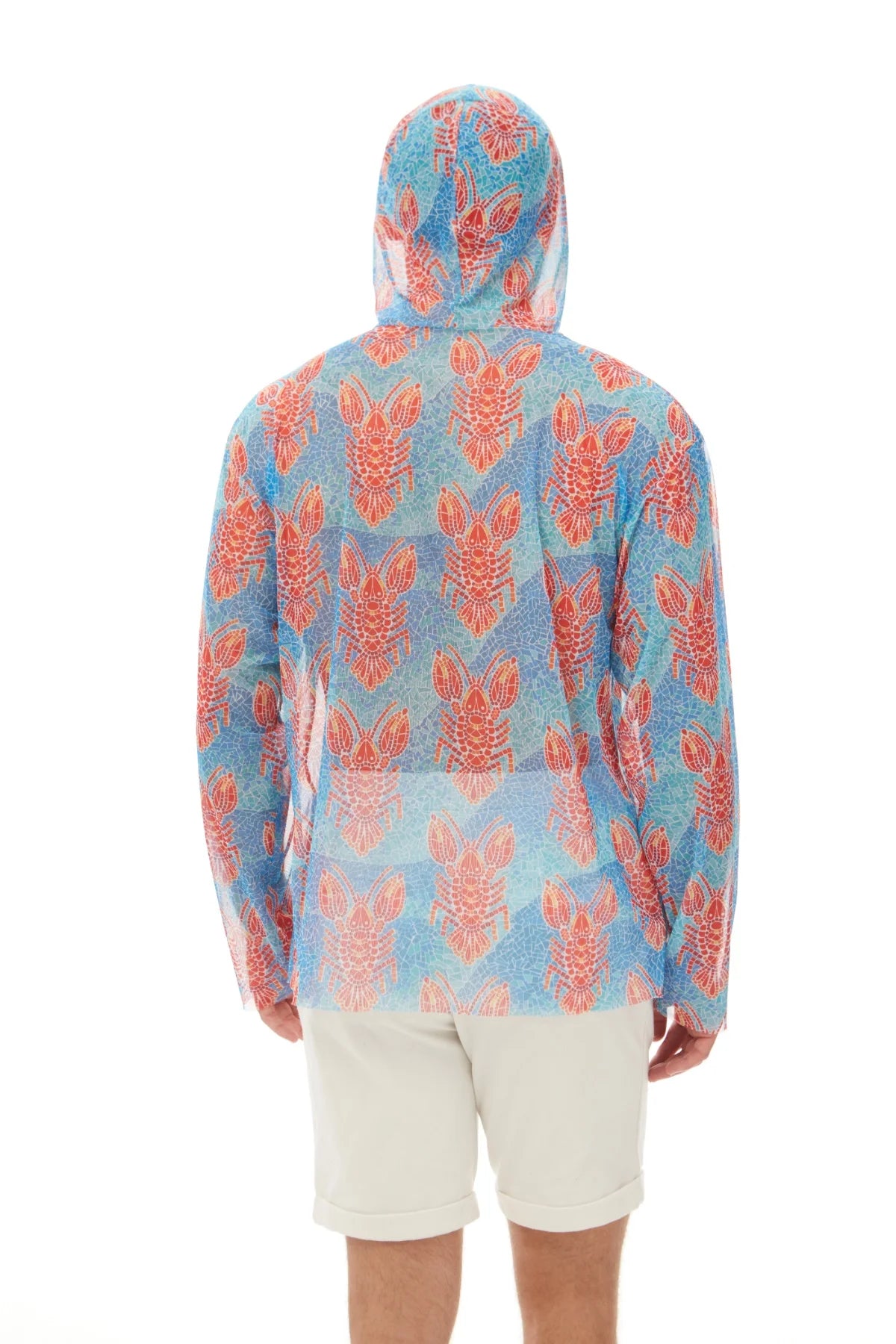 Lobster pattern T-Shirt with Hood