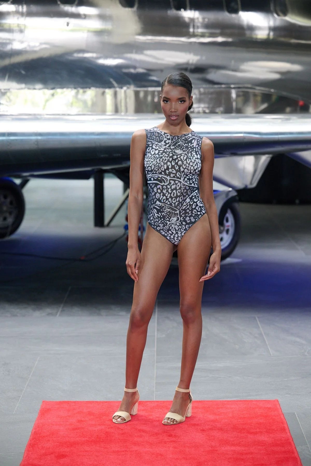 Meow One-Piece Sleeveless Swimsuit