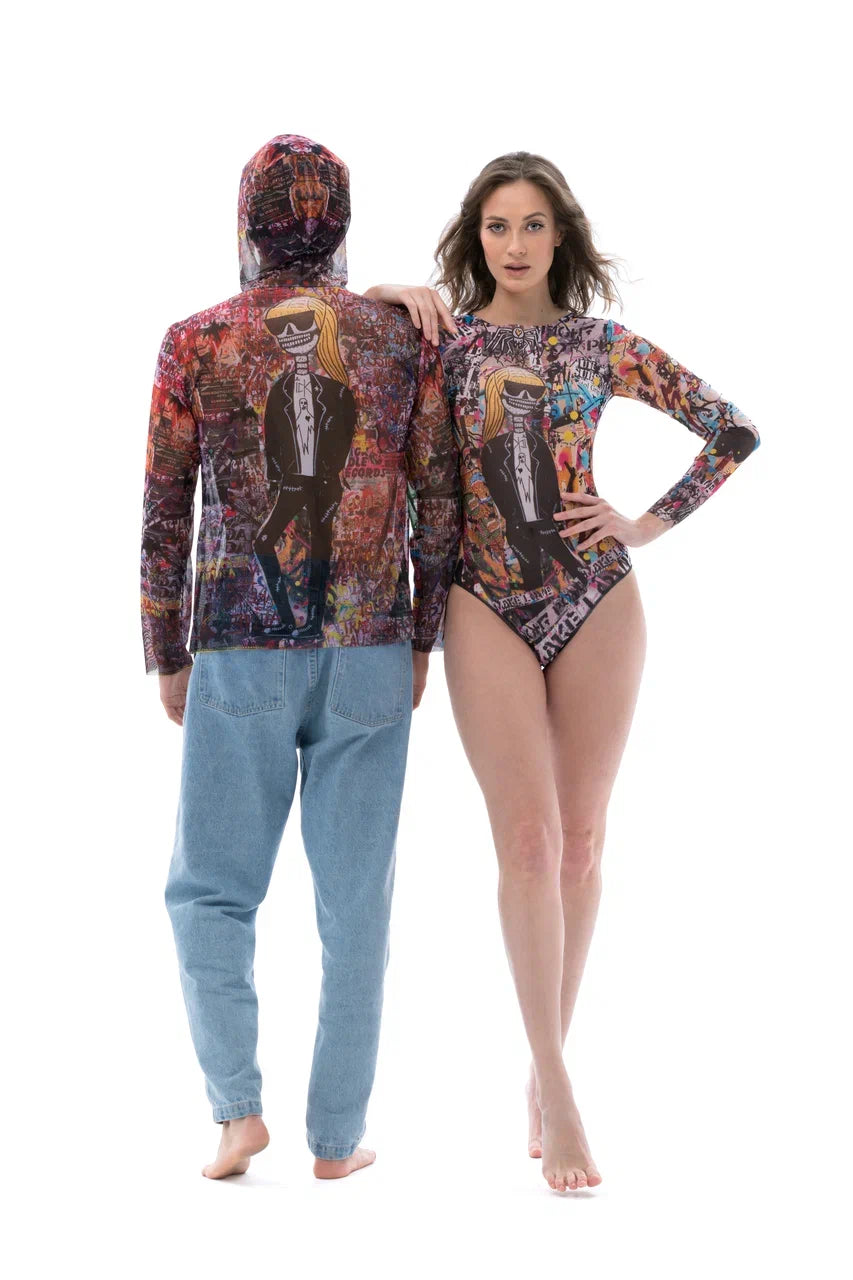 Skeleton T-Shirt with Hood