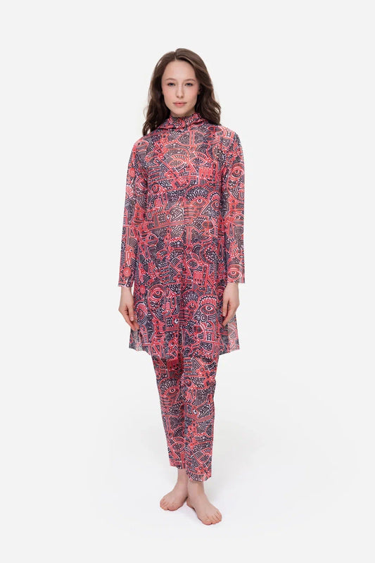 Doodling Burkini with Hood