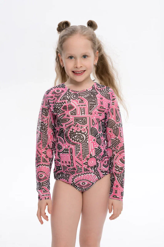 Doodling One-Piece Swimsuit