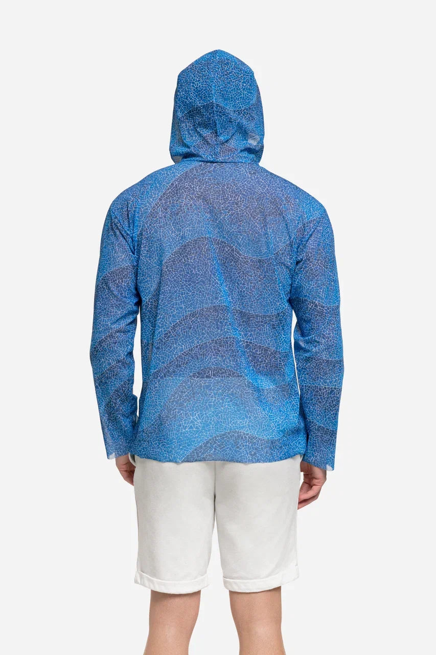 Waves Mosaic T-Shirt with Hood