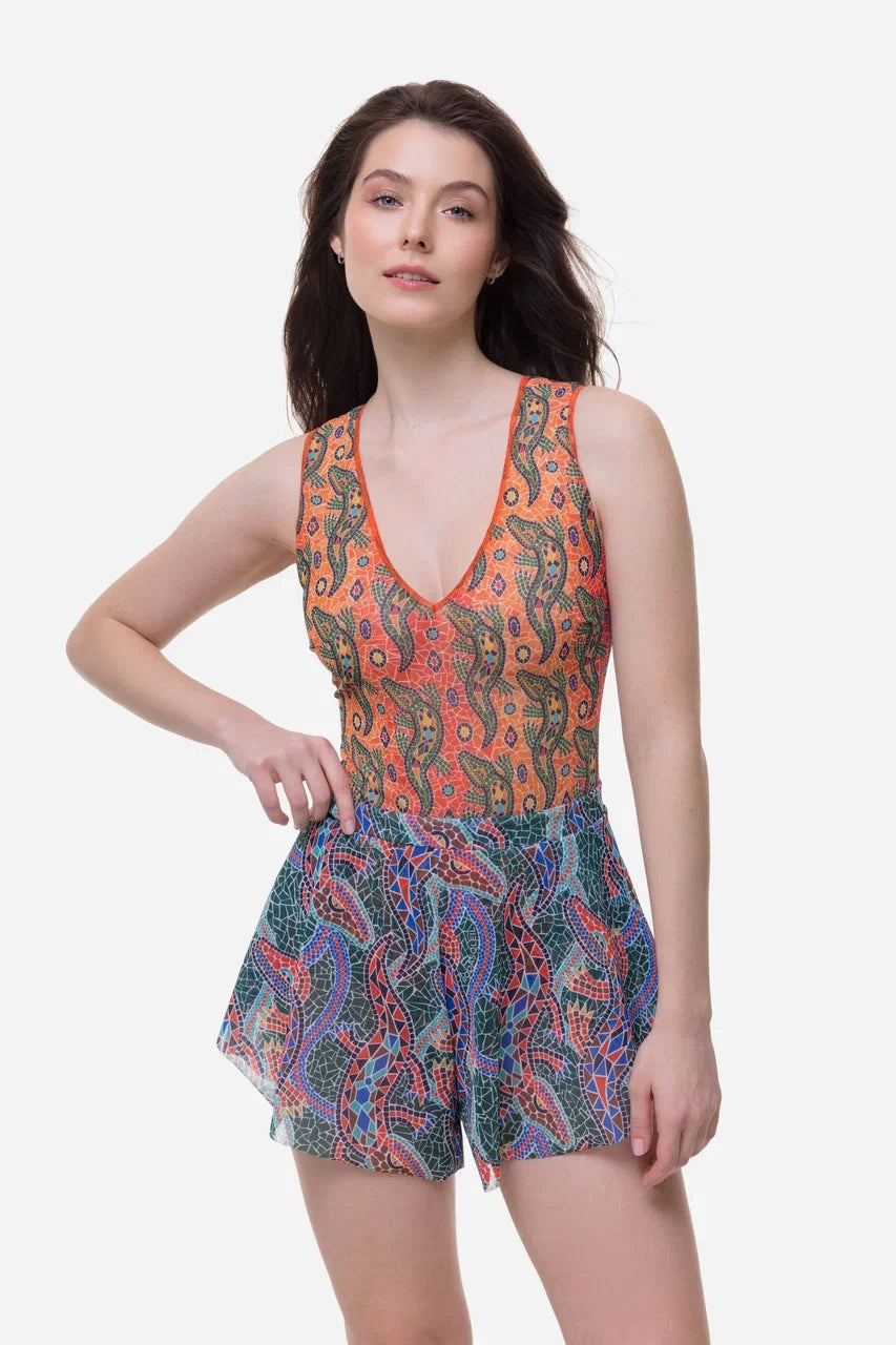 Crocodile Multicolour Shorts for Ladies