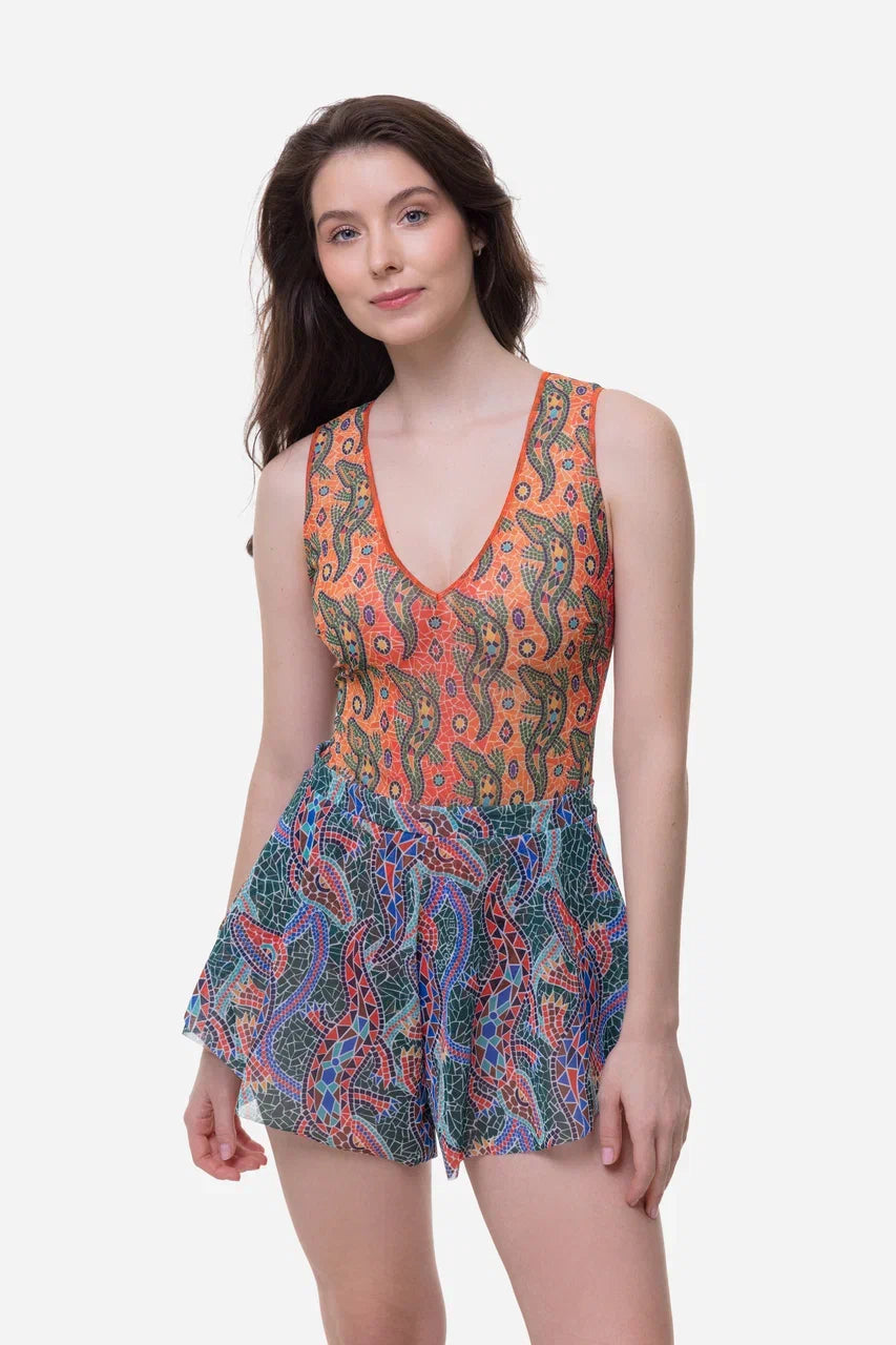 Crocodile Multicolour Shorts for Ladies