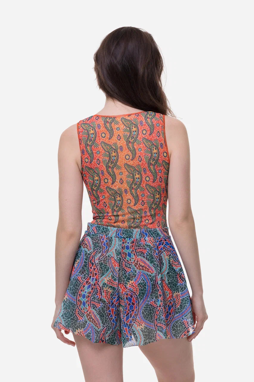 Crocodile Multicolour Shorts for Ladies