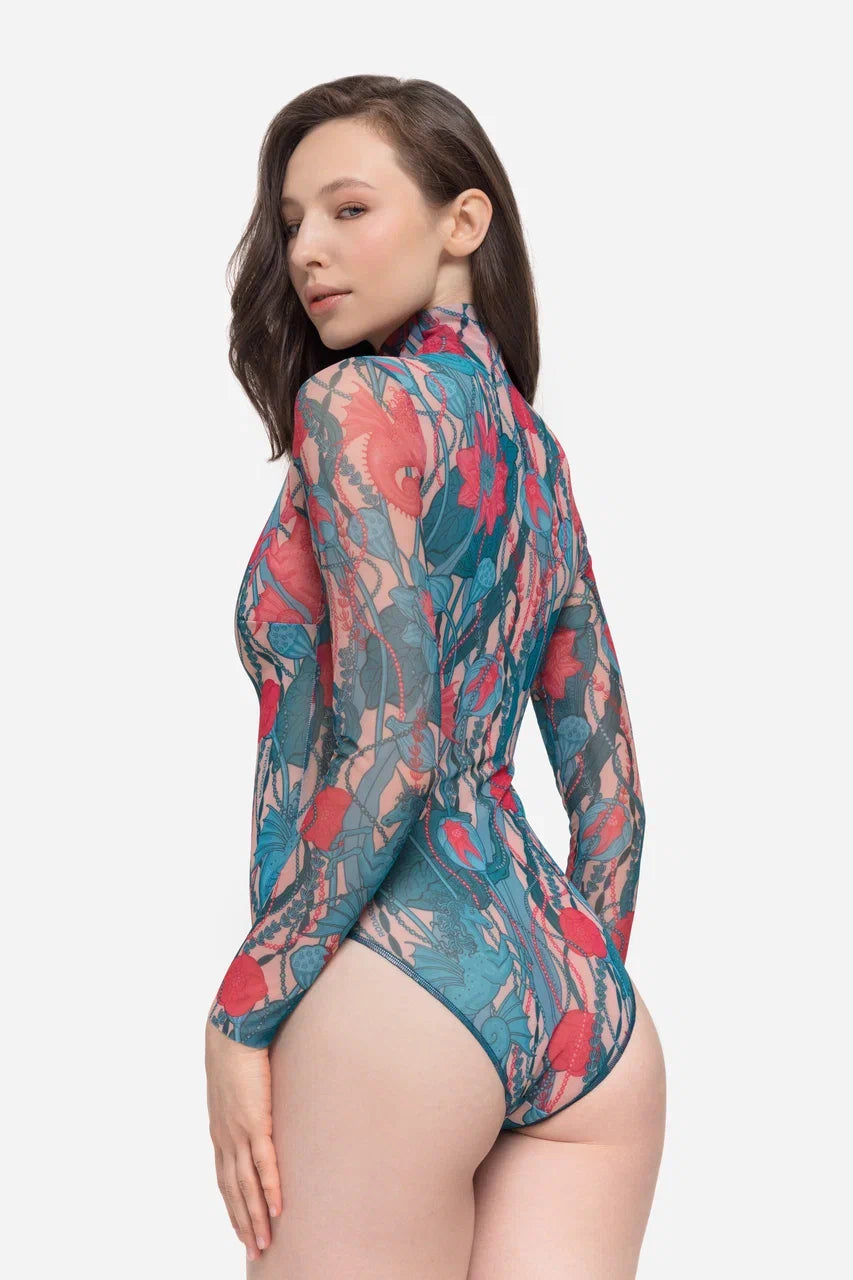 Seaunicorns One-Piece Swimsuit with Zipper