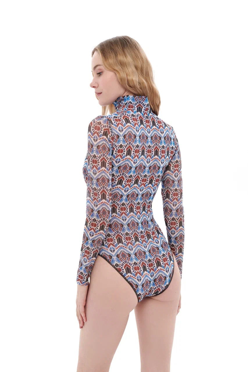 Marrakesh One-Piece Swimsuit with Zipper