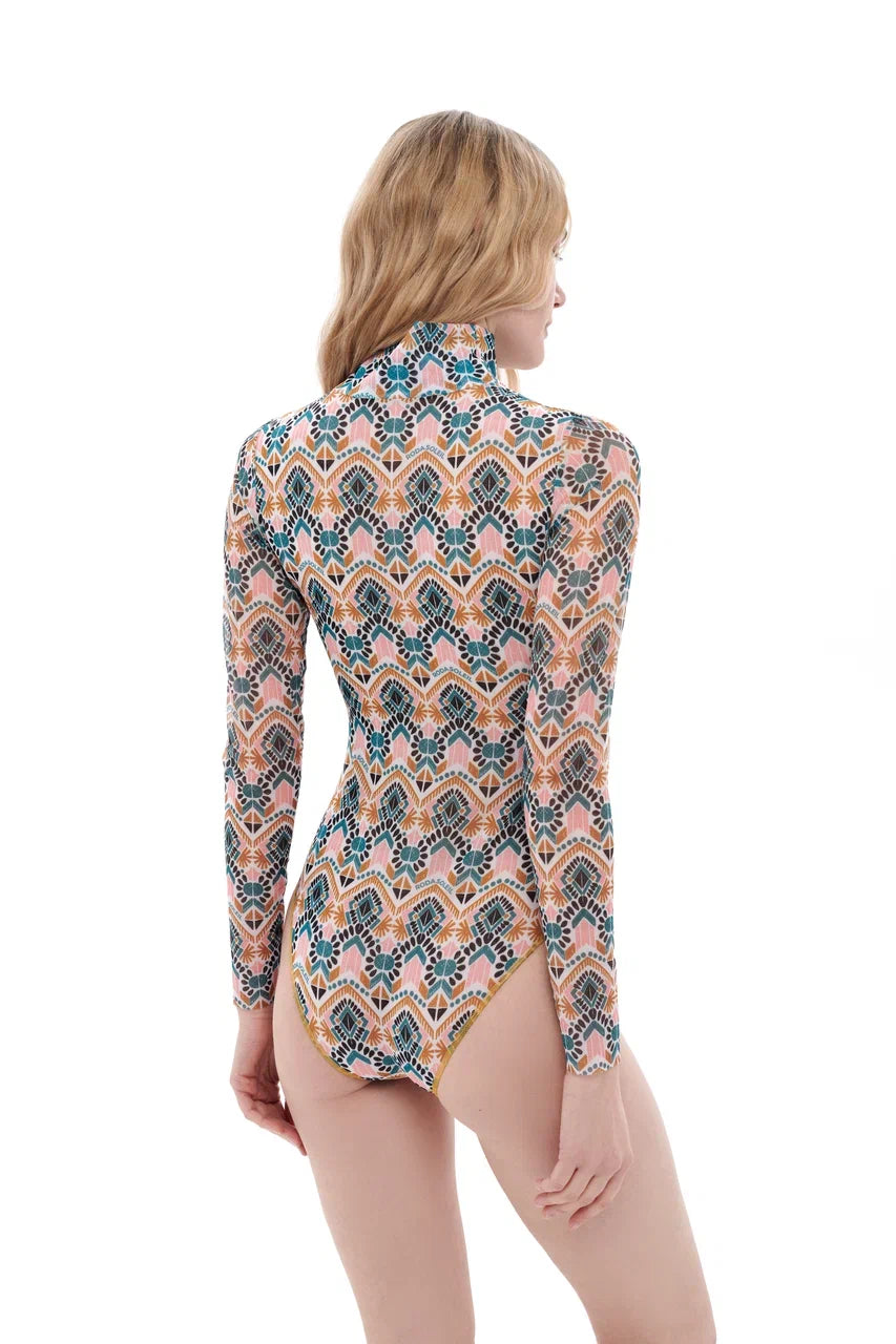 Casablanca One-Piece Swimsuit with Zipper