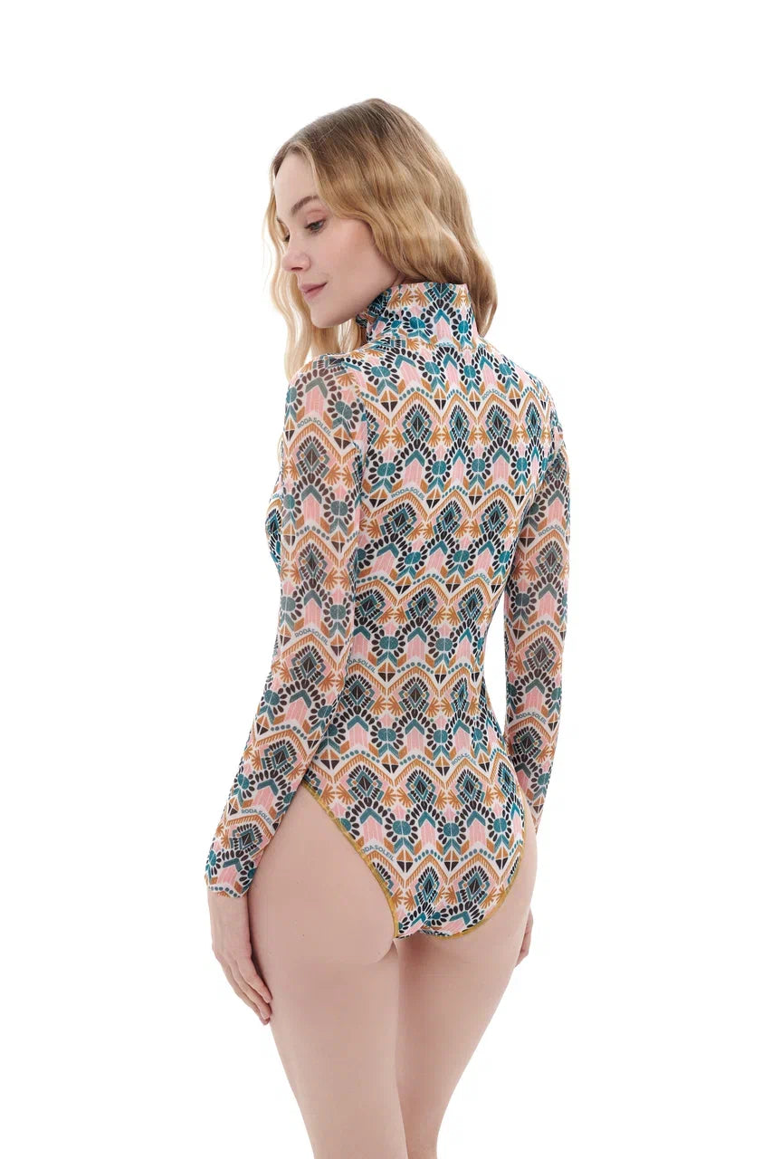 Casablanca One-Piece Swimsuit with Zipper