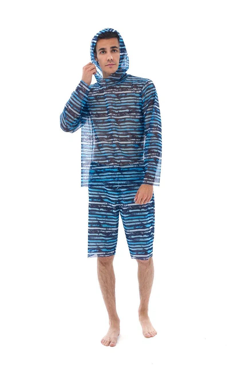 Navy T-Shirt with Hood