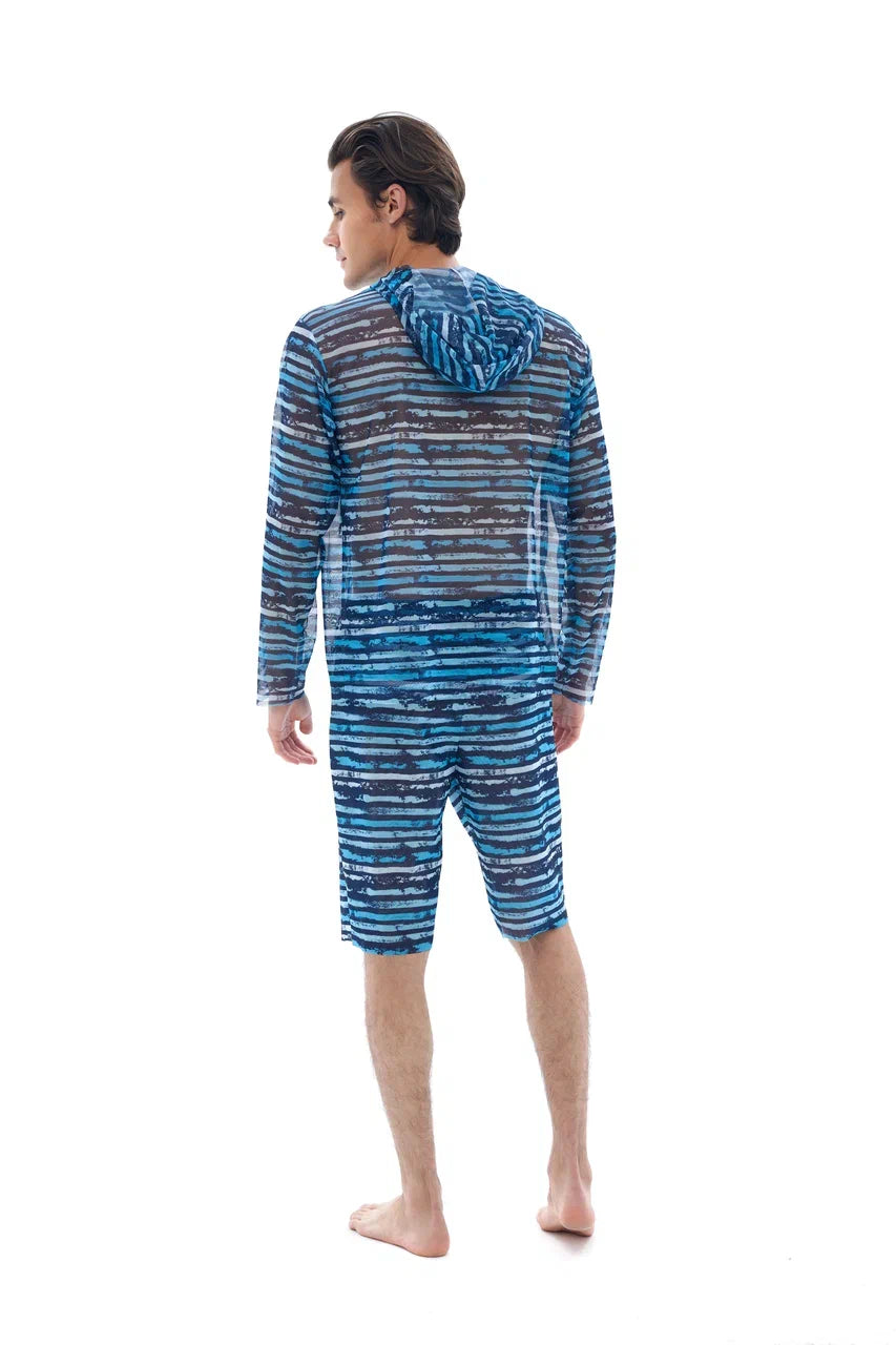 Navy T-Shirt with Hood