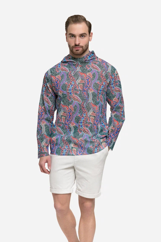 Crocodile Multicolor T-Shirt with Hood