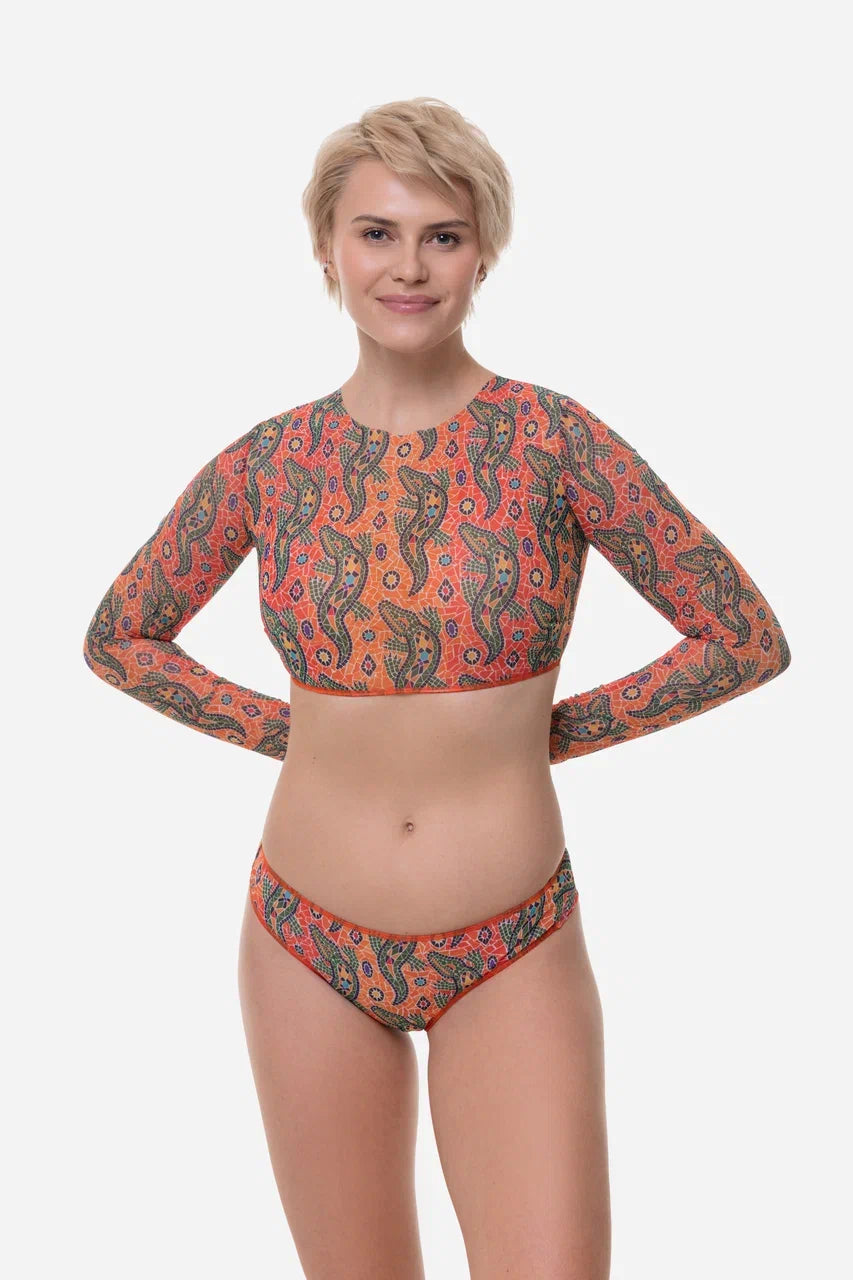 Crocodile Orange Classic Bikini