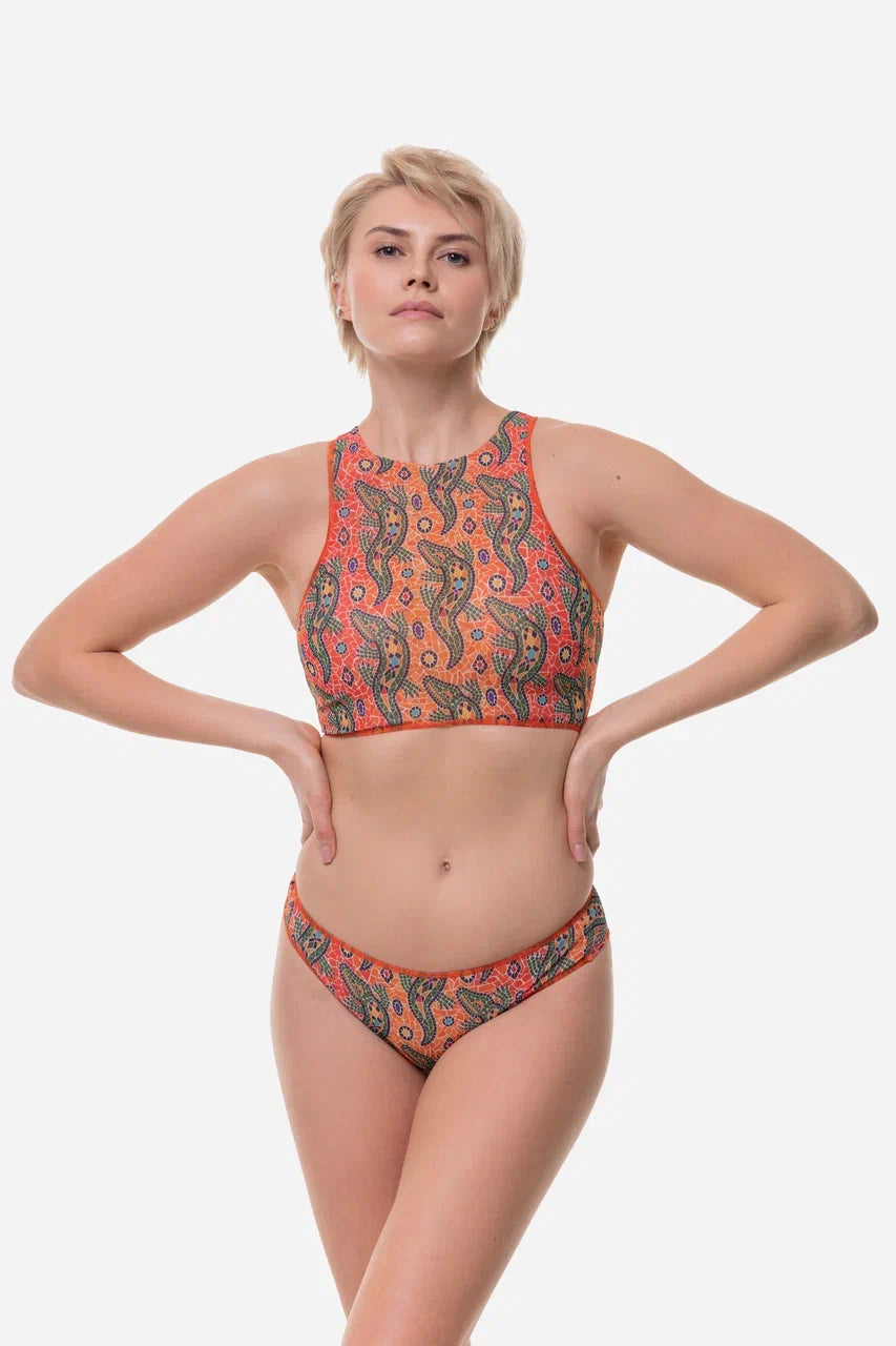 Crocodile Orange Sport Top