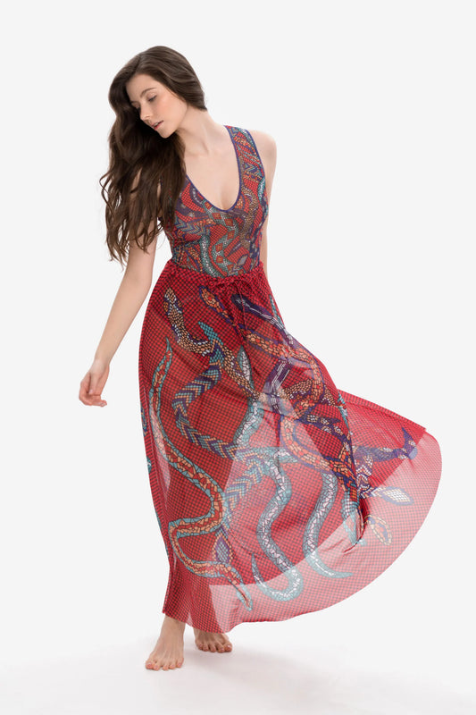 Snake Mosaic Beach Skirt