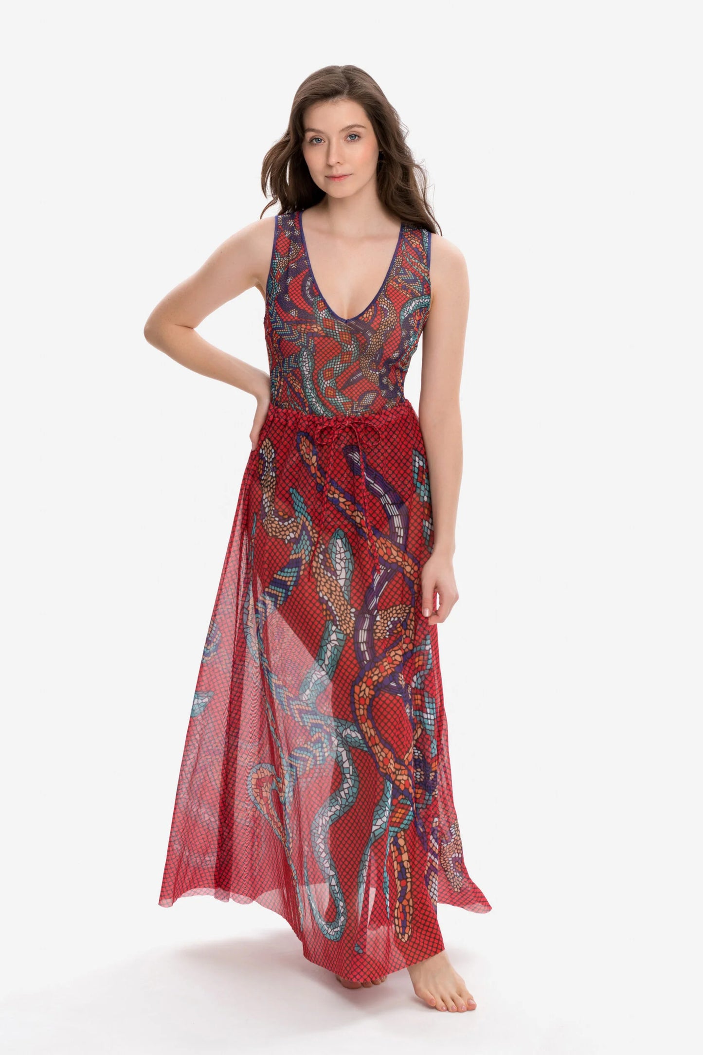 Snake Mosaic Beach Skirt