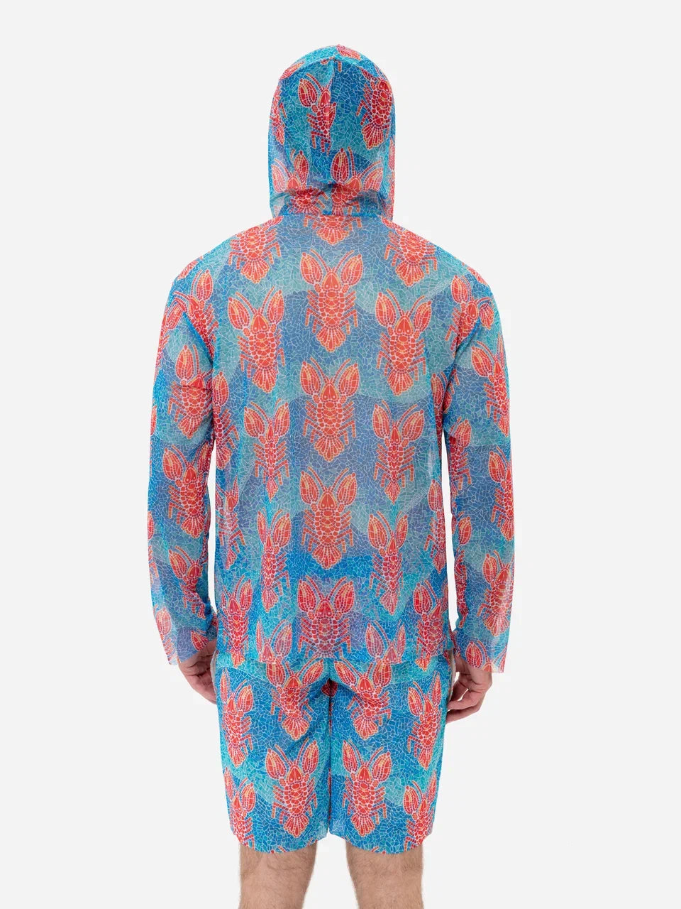 Lobster pattern T-Shirt with Hood