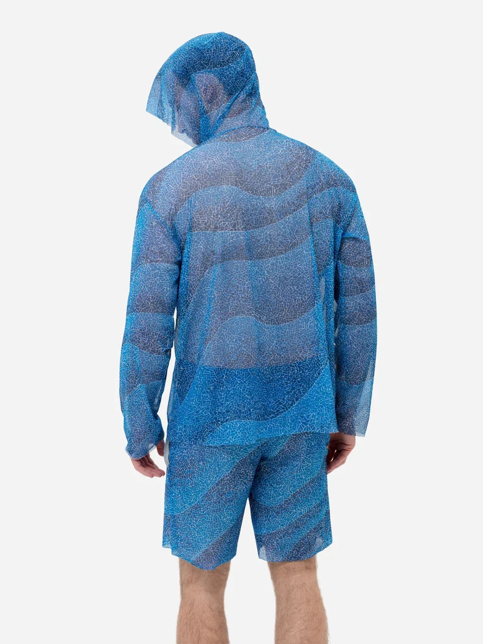 Waves Mosaic T-Shirt with Hood