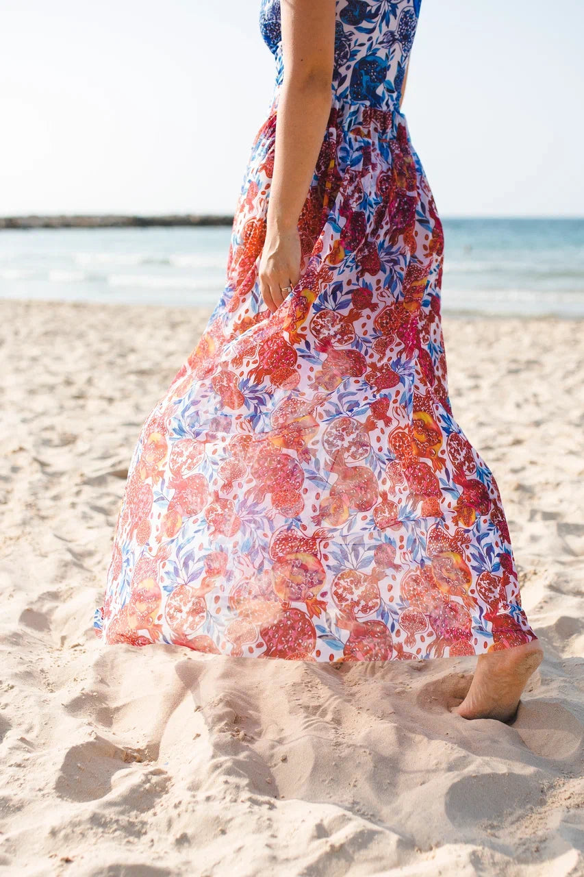 Pomegranate Red Beach Skirt