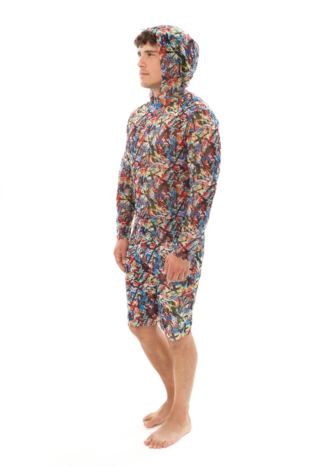 Street Art T-Shirt with Hood