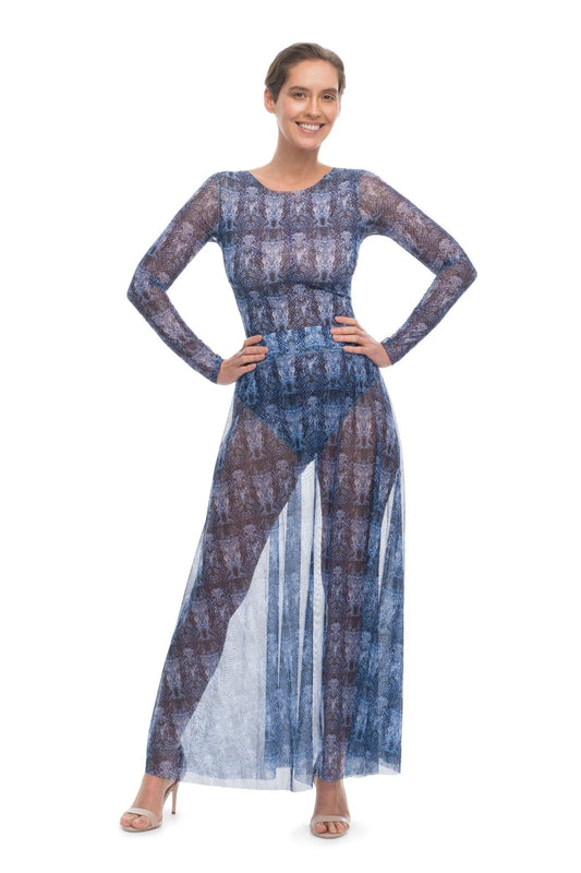 Blue Snake Beach Skirt