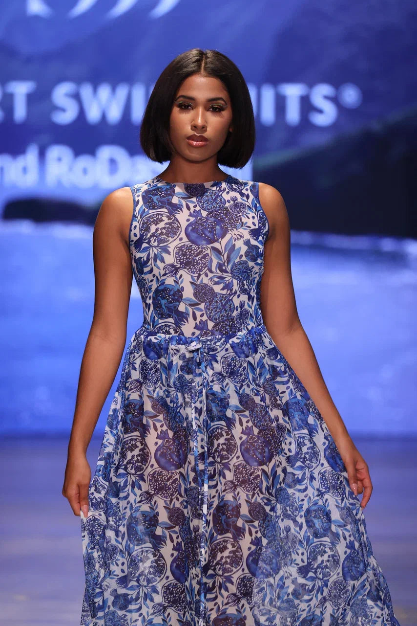 Pomegranate Blue Beach Skirt