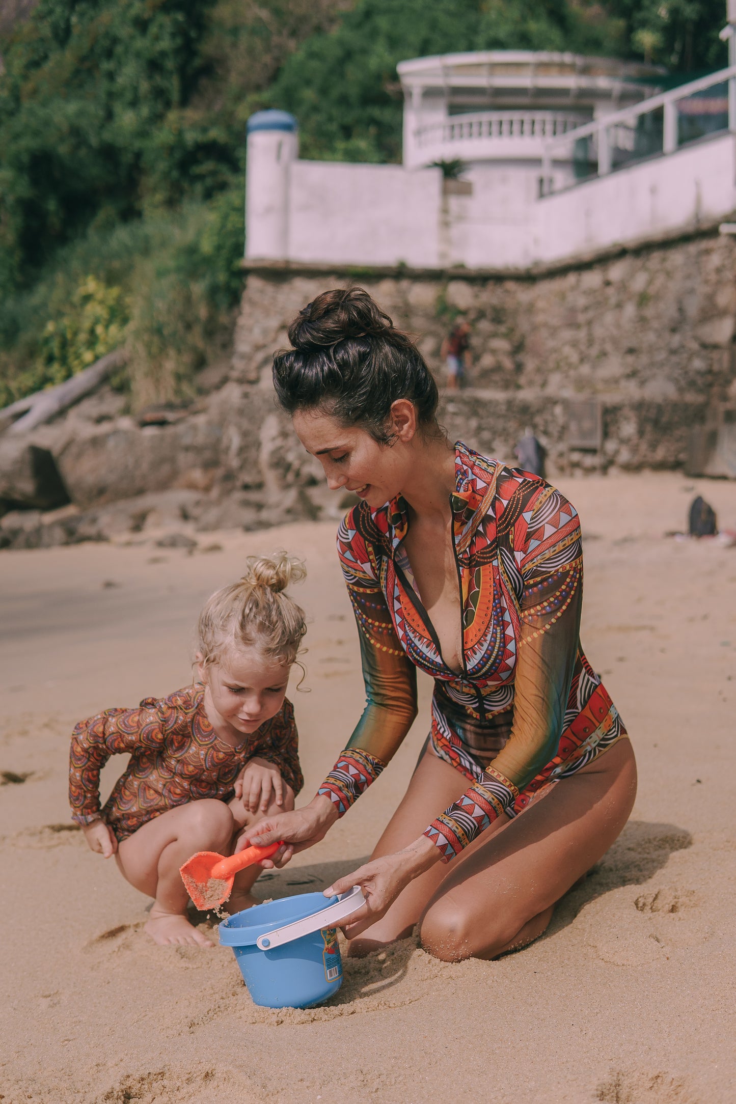 Africa One-Piece Swimsuit with Zipper