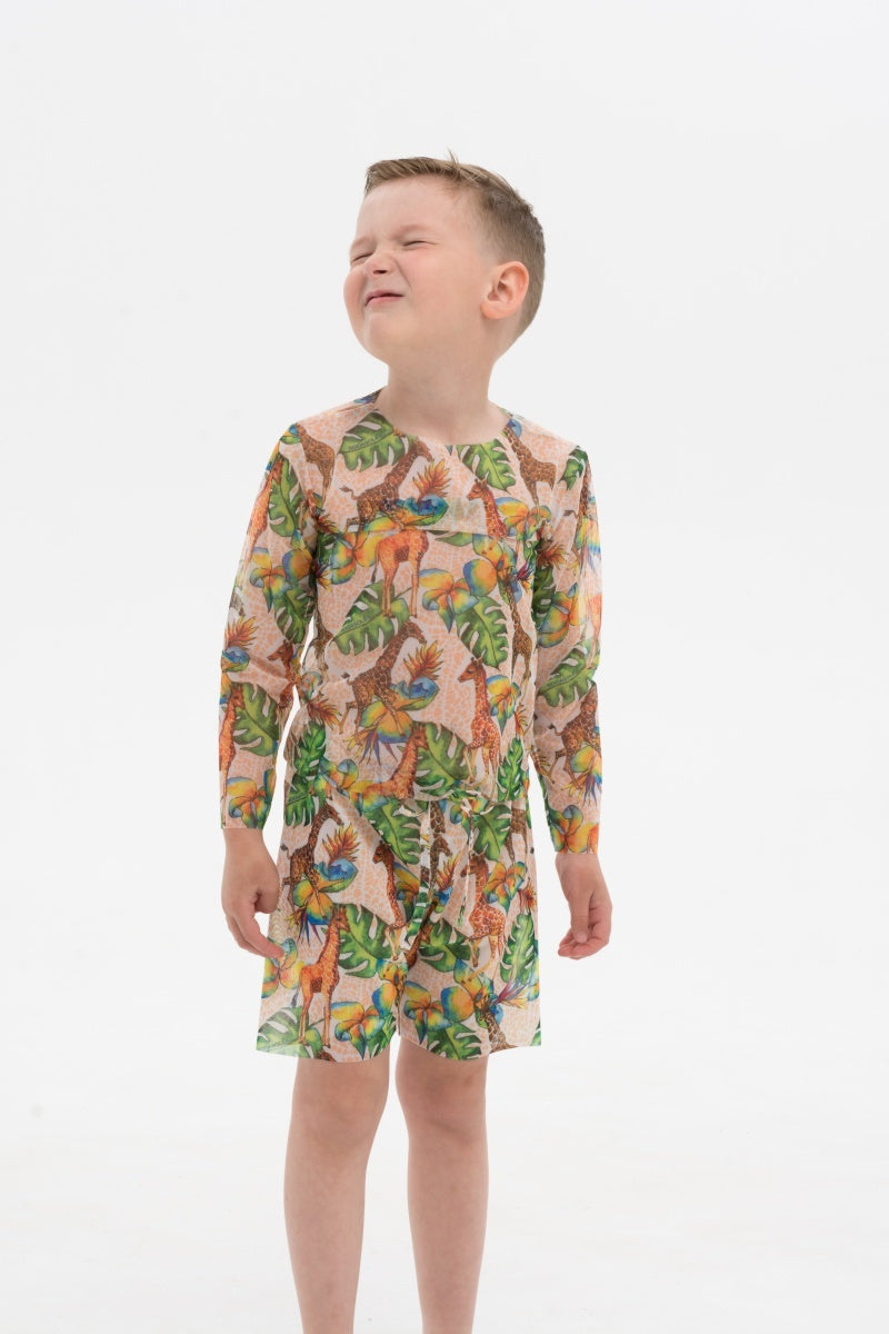 Giraffes Kids Beachwear