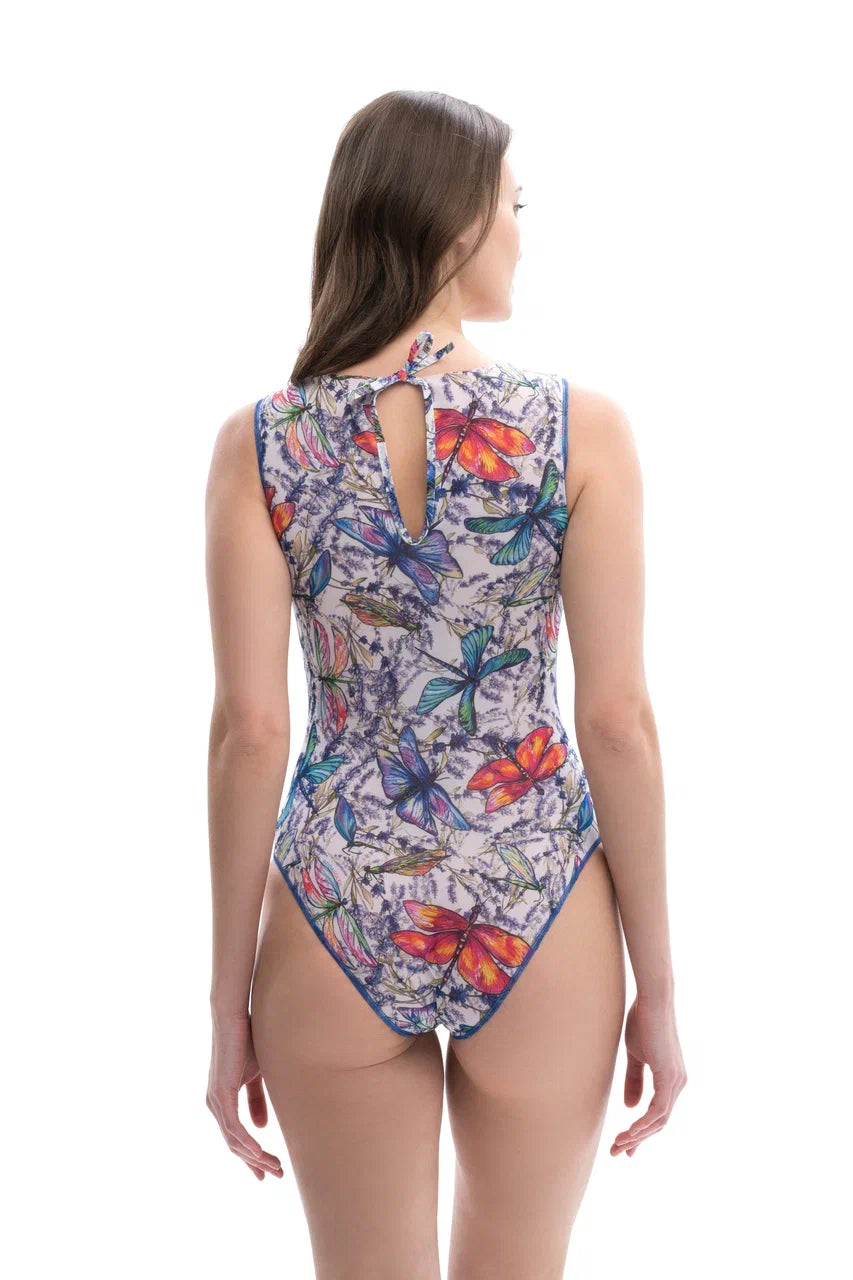 Dragonflies One-Piece Sleeveless Swimsuit