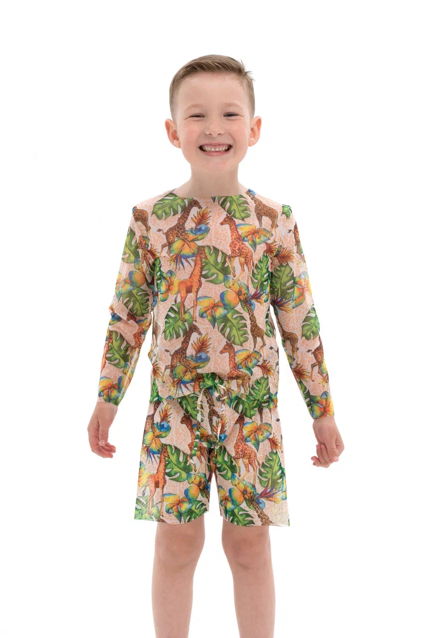 Giraffes Kids Beachwear
