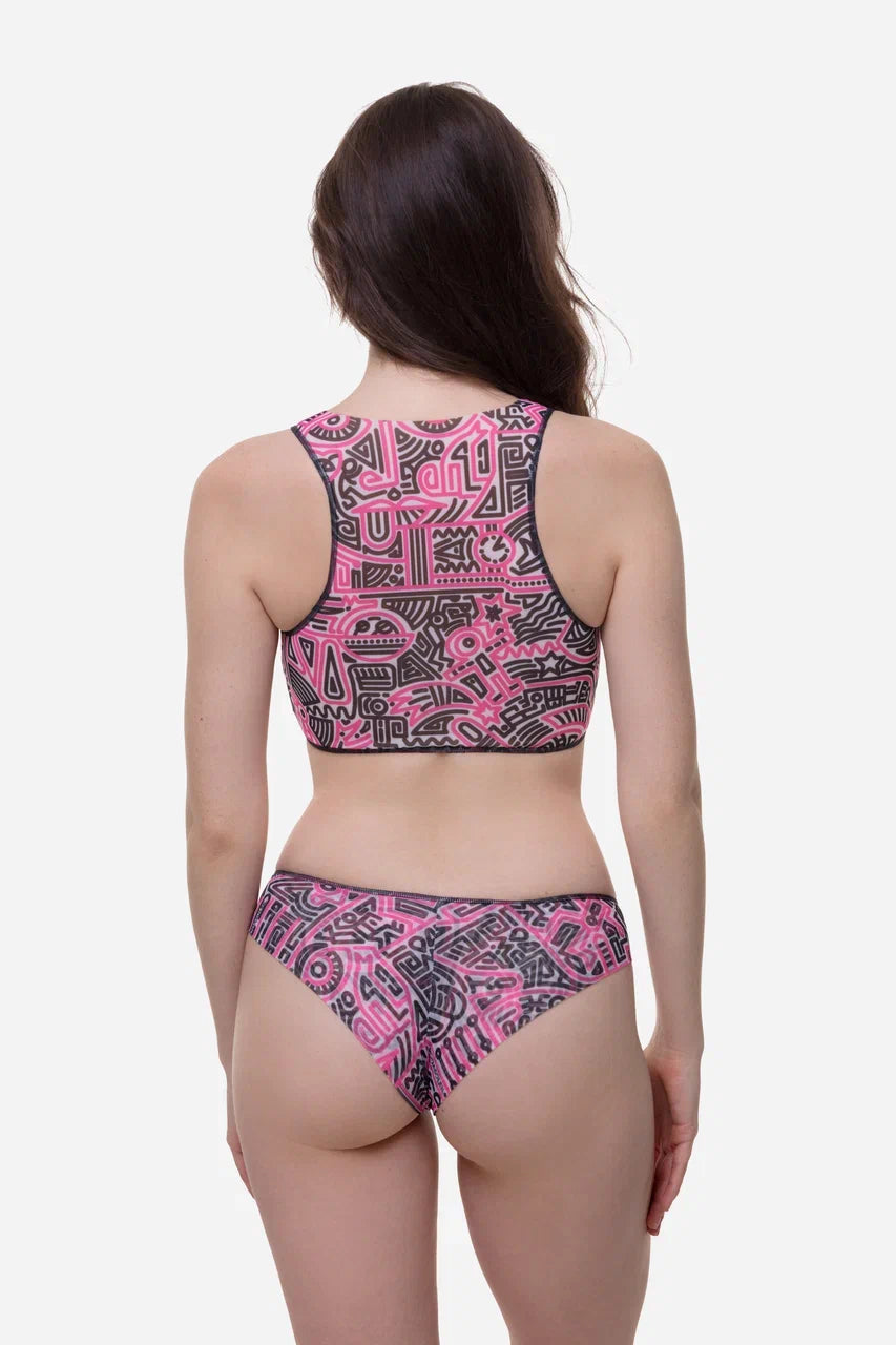 Doodling Fucsia Sport Top