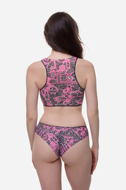 Doodling Fucsia Sport Top