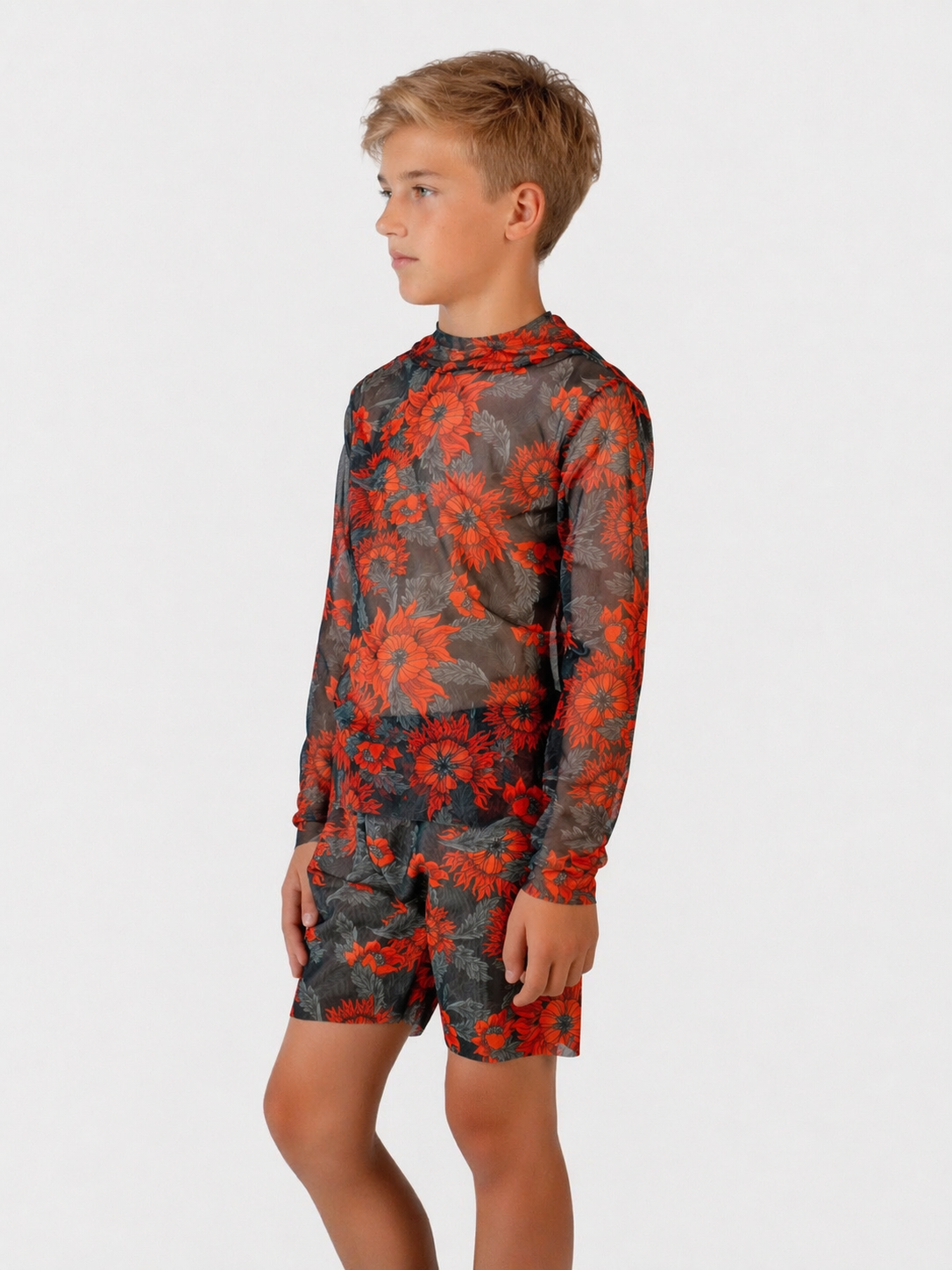 The Sun Orange T-Shirt with Hood