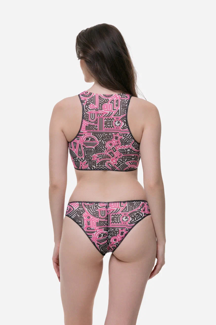 Doodling Fucsia Sport Top