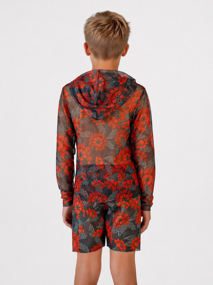 The Sun Orange T-Shirt with Hood