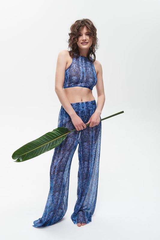 Snake Blue Beach Pants