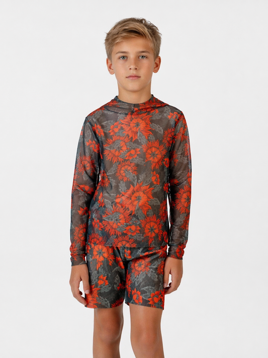 The Sun Orange T-Shirt with Hood