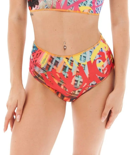 Graffiti High Waist Bikini